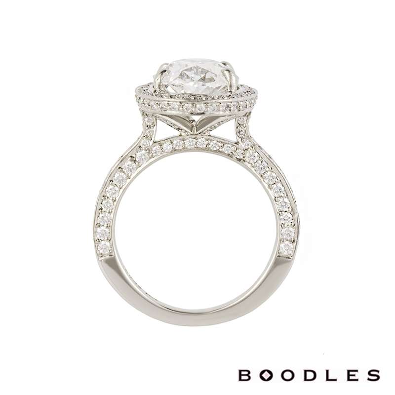 Boodles Oval Cut Diamond Ring in Platinum 3.02ct D/VS2 | Rich Diamonds